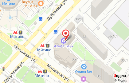 Персона Митино на карте