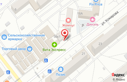 Страховой агент Столица на улице Комарова в Зеленодольске на карте