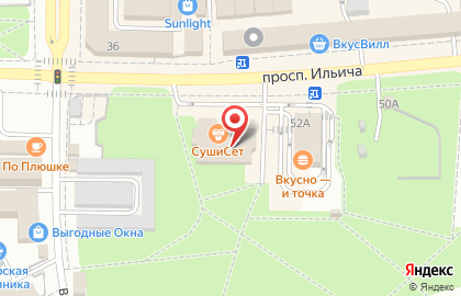Магазин суши и азиатских продуктов СушиСет на проспекте Ильича на карте