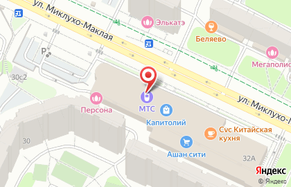 Салон связи МТС в Москве на карте