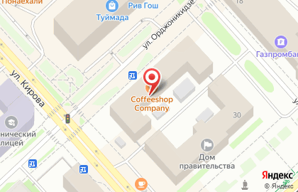 Рекрутинговое агентство В кадре на улице Орджоникидзе на карте