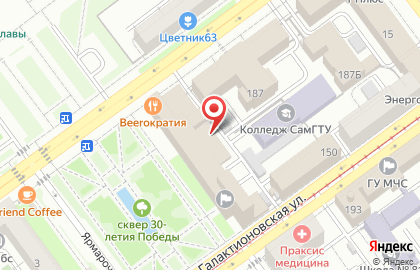 Ладья на Галактионовской улице на карте