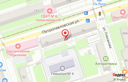 Консалтинговая компания Континент на Петропавловской улице на карте