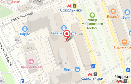 Магазин Adidas & Reebok Outlet на Сокольнической площади на карте