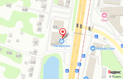 Дискаунтер Пятёрочка в Привокзальном районе на карте