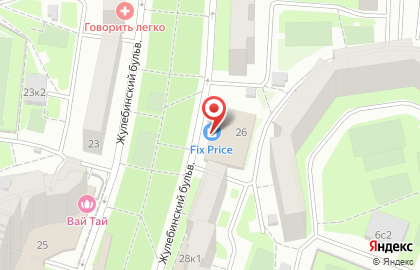 Универсам Fix Price на Жулебинском бульваре на карте
