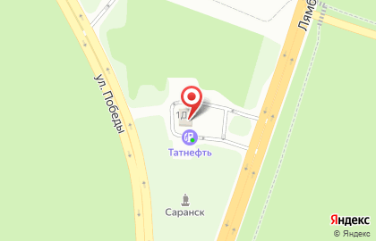Заправочная станция Татнефть на улице Победы на карте