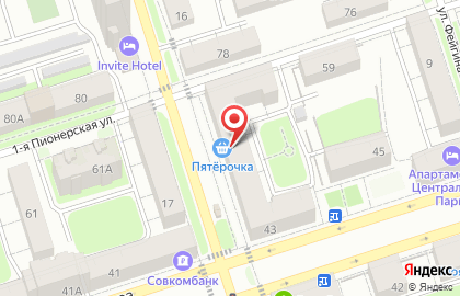 БиЛайн на улице Полины Осипенко на карте