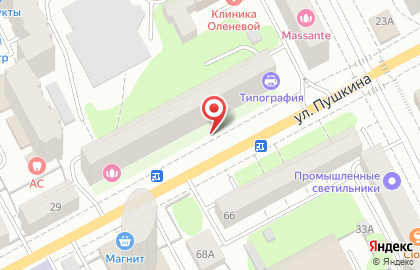 Медицинский центр доктора Морозовой на улице Пушкина на карте