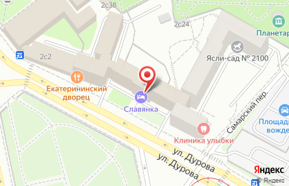 Гостиница Славянка в Москве на карте