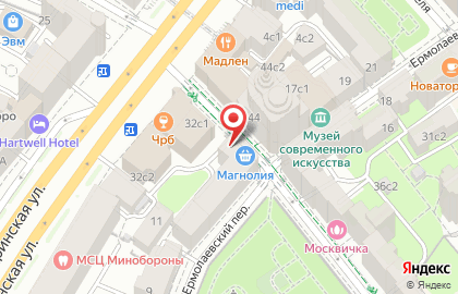 Удобный магазин Магнолия на метро Маяковская на карте