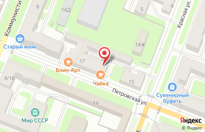 Продовольственный магазин Петровский в Петроградском районе на карте