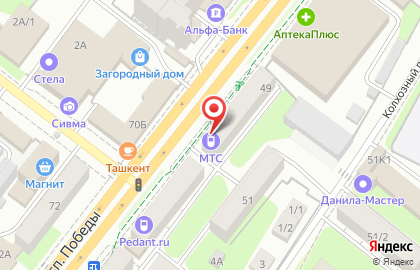 Магазин Мясник на проспекте Победы на карте