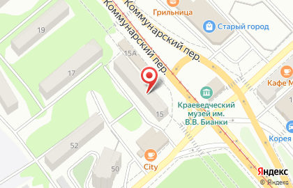 Парикмахерская Диана в Коммунарском переулке на карте