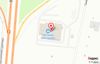 Официальный дилер Volkswagen Автомир в Воронеже на карте