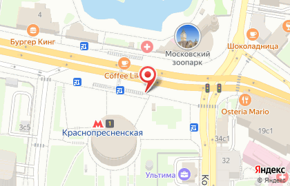 Автомат по продаже напитков Маг24 на улице Красная Пресня на карте