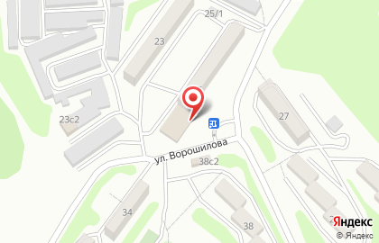 Аптечный пункт на улице Ворошилова на карте