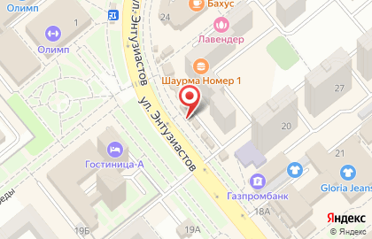 Салон связи МТС на улице Энтузиастов на карте