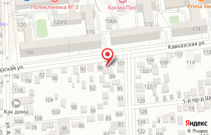 Продовольственный магазин на Кавказской, 98 на карте