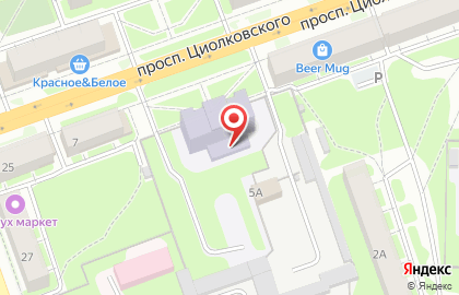 Педагогический колледж, г. Дзержинск на проспекте Циолковского на карте