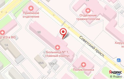Банкомат Севергазбанк на Советском проспекте, 98 на карте
