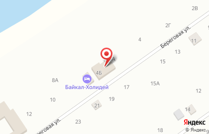 База отдыха Байкал-Холидей на Береговой улице на карте