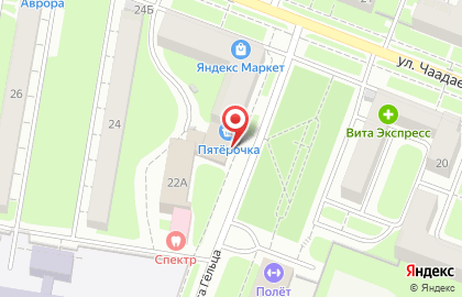 Супермаркет Пятёрочка в Московском районе на карте