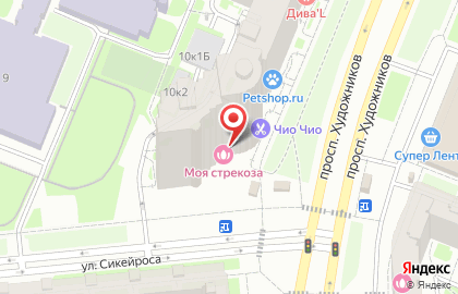Салон штор и карнизов Одежда для Окон на проспекте Художников на карте