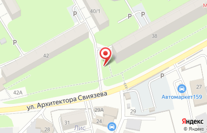 Нагорный на улице Архитектора Свиязева на карте