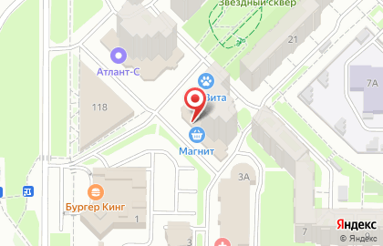 Супермаркет Магнит в Советском районе на карте