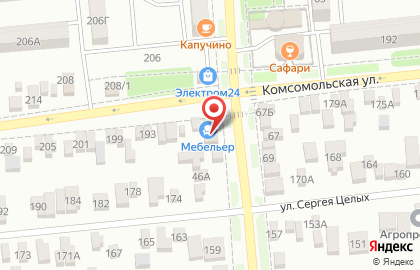 Магазин мебели Мебельер, магазин мебели на Комсомольской на карте