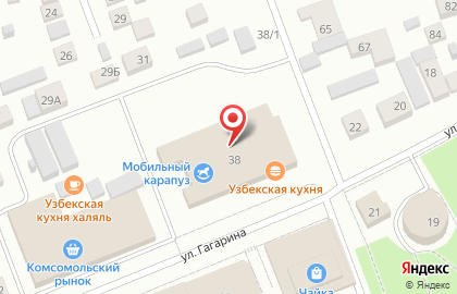 Комсомольский рынок на карте