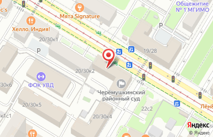 Адвокат Бабичев А.А. на улице Кржижановского на карте