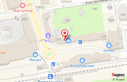 Магазин мясной продукции Фермерское хозяйство на Всеволожском проспекте во Всеволожске на карте