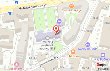 Колледж легкой промышленности №5 на Новорязанской улице на карте