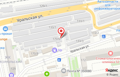 Магазин автотоваров Emex на Уральской улице 170/6 на карте