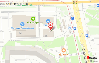 Уральский банк Сбербанка России на улице Высоцкого на карте