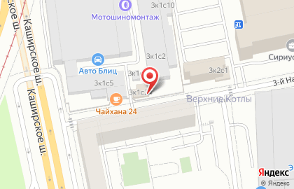 Шиномонтажная мастерская на Каширском шоссе, вл3 на карте