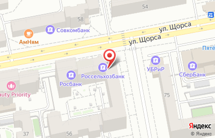 Россельхозбанк на улице Чайковского на карте