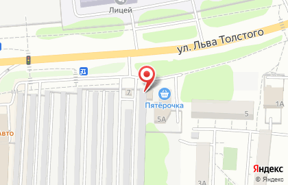 Шиномонтажная мастерская на улице Льва Толстого на карте