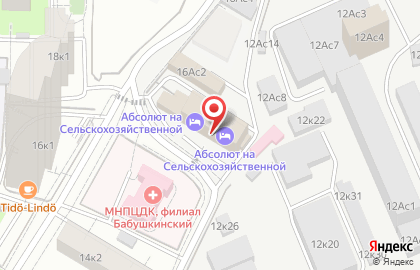 Общежитие для рабочих и строителей Абсолют на Сельскохозяйственной улице на карте