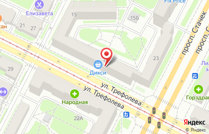 Автоматизированный пункт выдачи товаров TelePort на улице Трефолева на карте