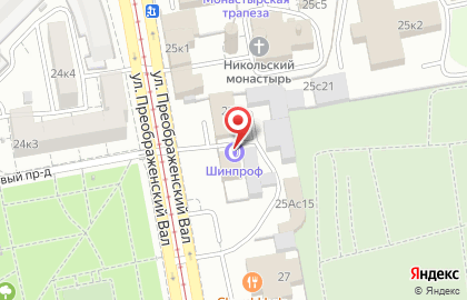 Торгово-сервисный центр Автоэксперт на метро Преображенская площадь на карте