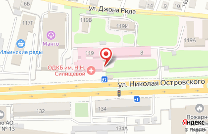 Областная детская клиническая больница им. Н.Н. Силищевой в Астрахани на карте