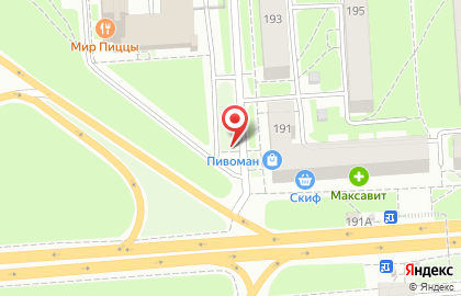 Киоск по продаже фруктов и овощей на Московском шоссе на карте