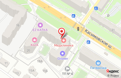 Медицинский центр МЕДКЛИНИК (СИТИЛАБ) на Касимовском шоссе на карте