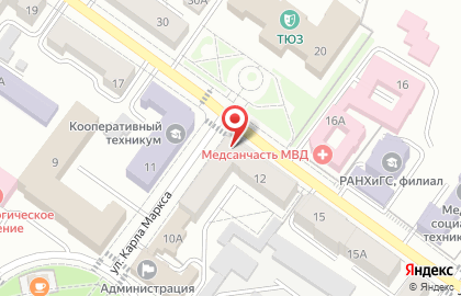 Участковый пункт полиции на улице Карла Маркса на карте