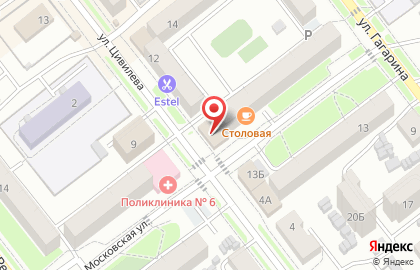 СемьЯ на улице Гагарина на карте