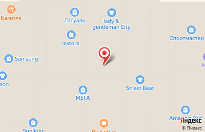 Ресторан быстрого питания Бургер Кинг в ТЦ Мега на карте