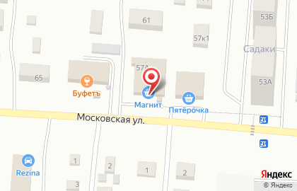Супермаркет Магнит в Октябрьском районе на карте